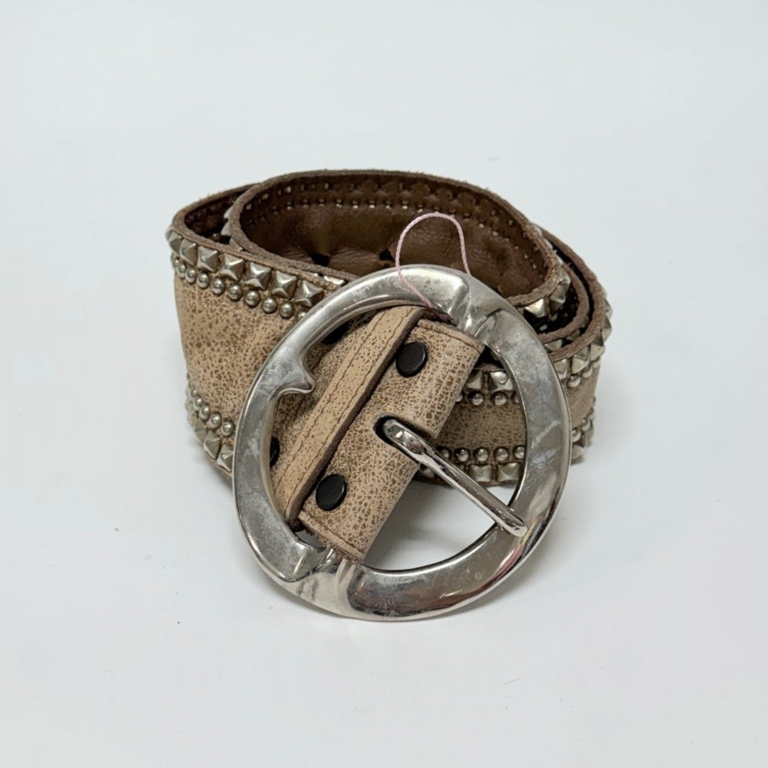 Revolve Tan Studded Belt Size 34