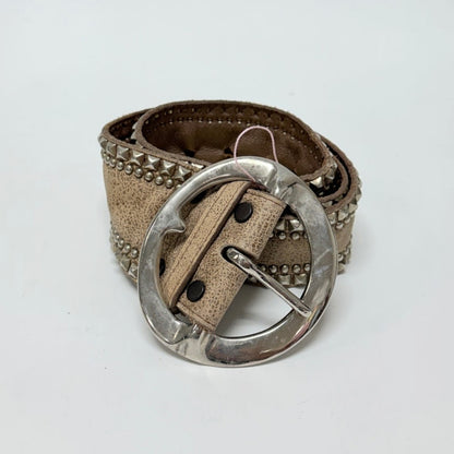 Revolve Tan Studded Belt Size 34