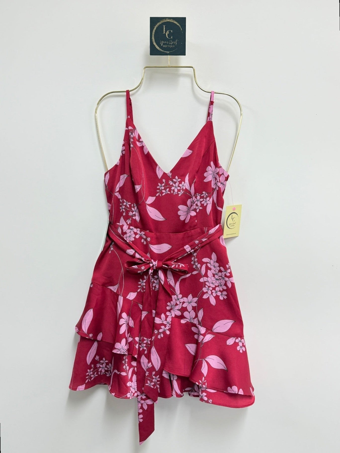 Express Red Floral Romper Size XXS