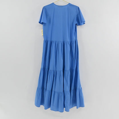 Oliphant Blue Tiered Dress Size L
