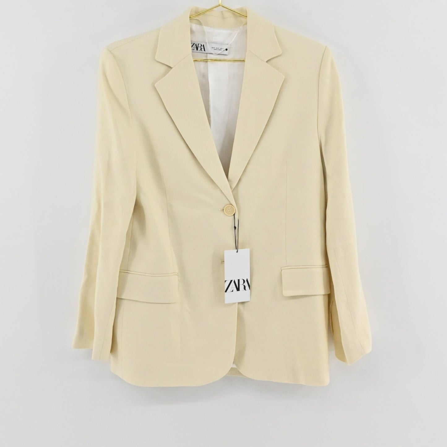 Zara Light Yellow Blazer Size S
