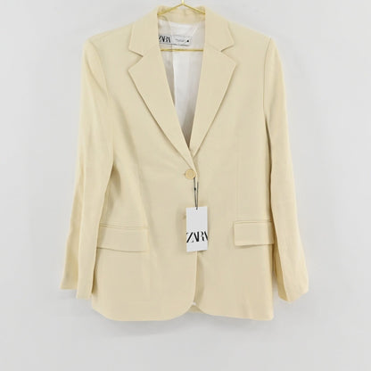 Zara Light Yellow Blazer Size S