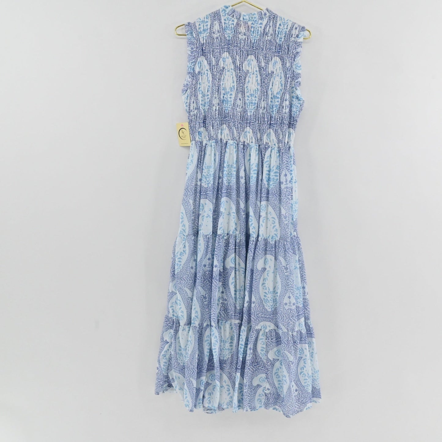 Oliphant Smocked Maxi Dress Size XL