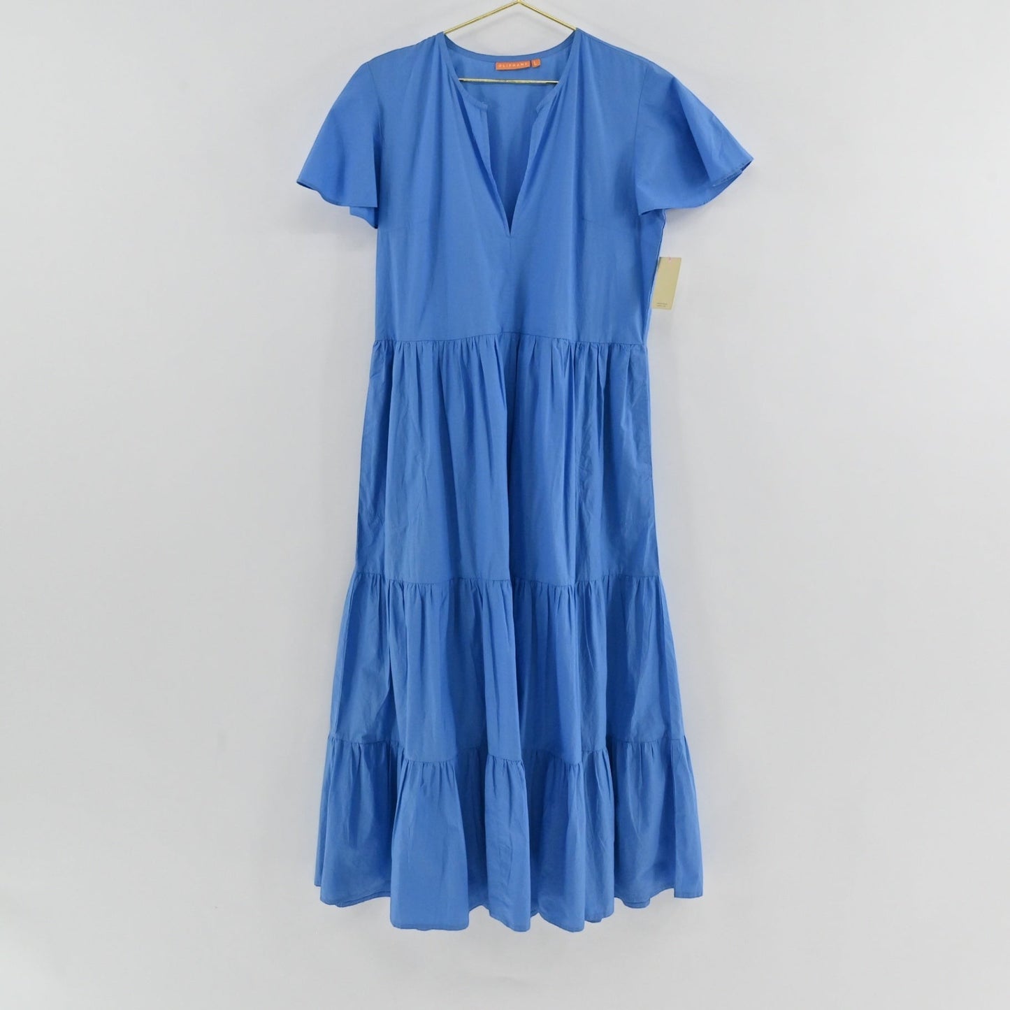 Oliphant Blue Tiered Dress Size L