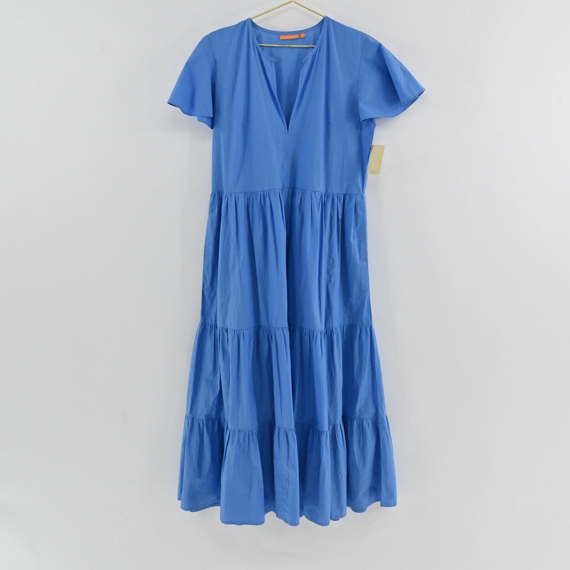 Oliphant Blue Tiered Dress Size L