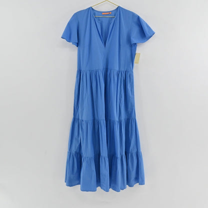 Oliphant Blue Tiered Dress Size L