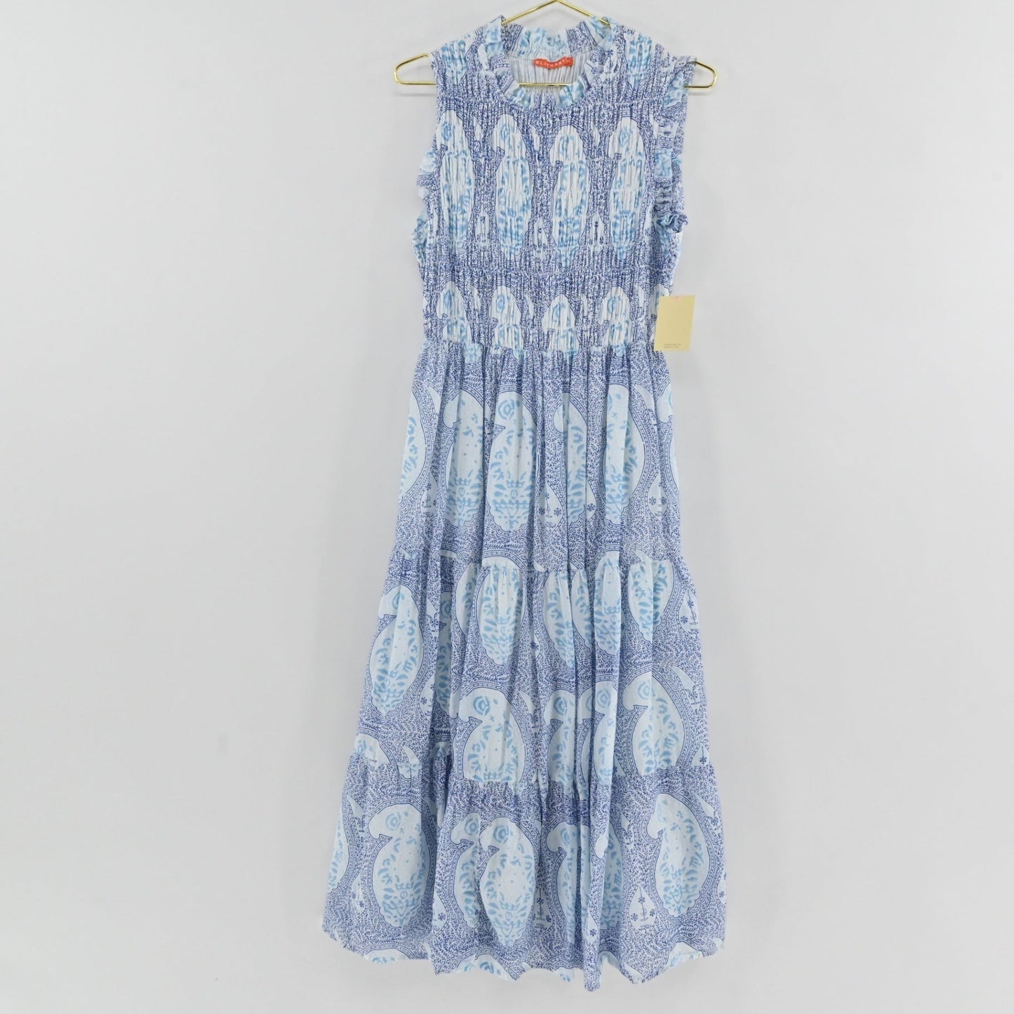 Oliphant Smocked Maxi Dress Size XL