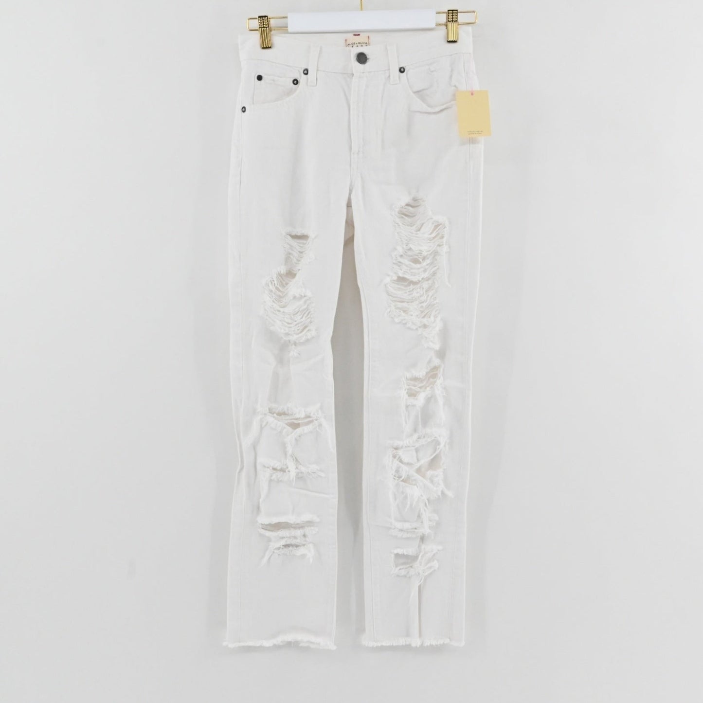 Alice + Olivia Genevieve White Jeans Size 25