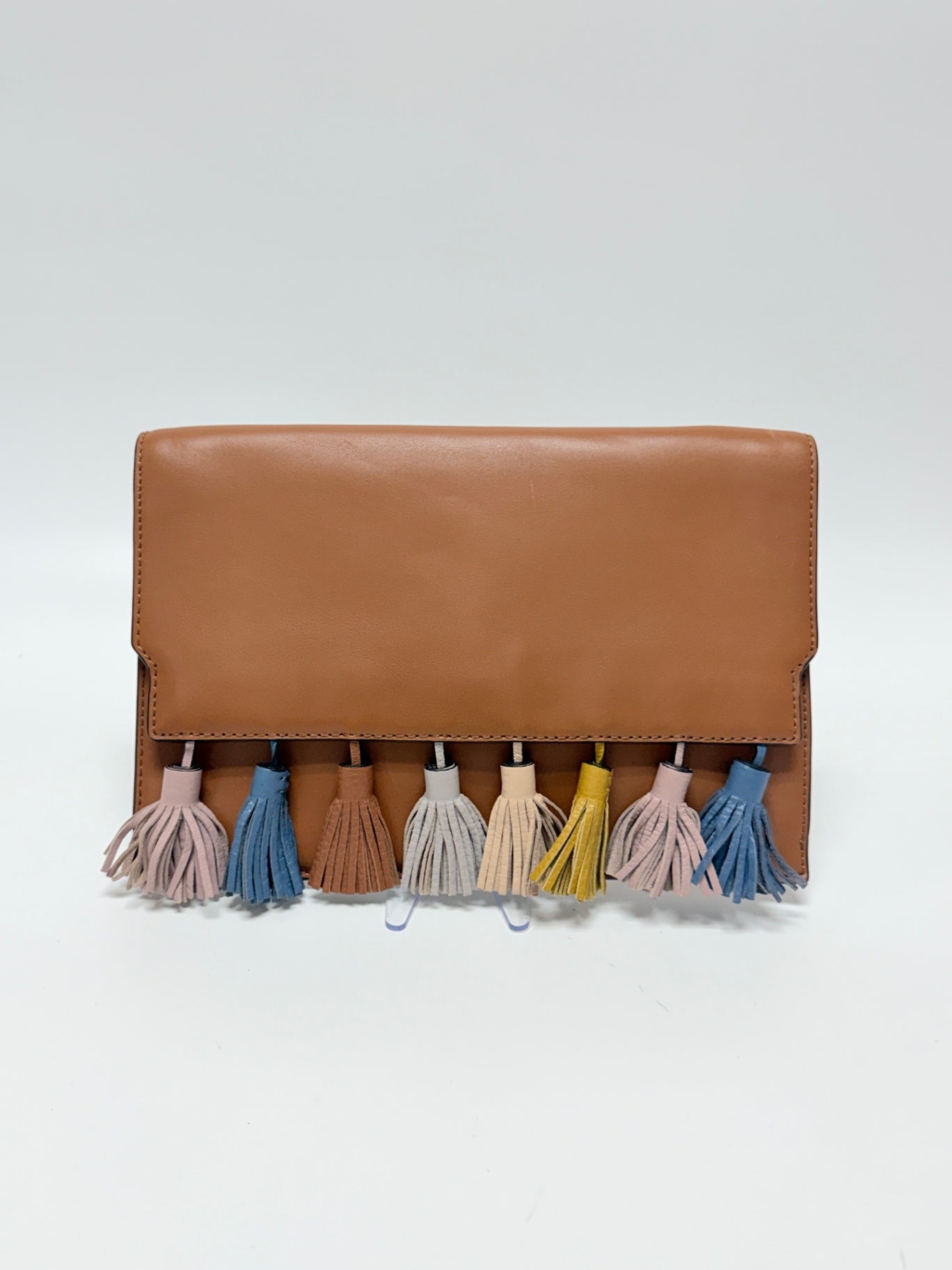 Rebecca Minkoff Sofia Tassel Clutch Tan