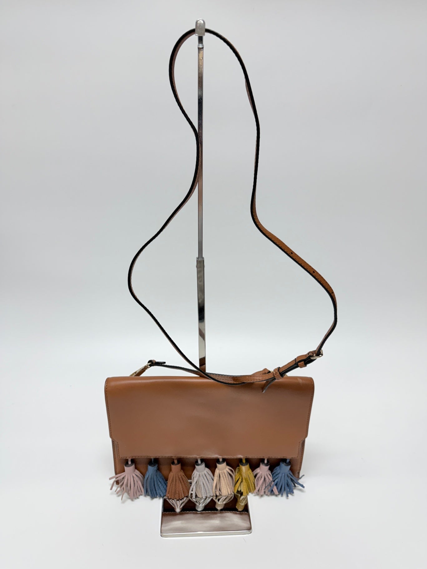 Rebecca Minkoff Sofia Tassel Clutch Tan