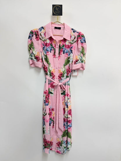 Tahari Floral Pink Dress Size XS