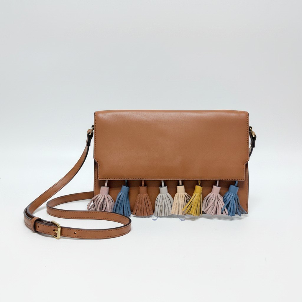 Rebecca Minkoff Sofia Tassel Clutch Tan