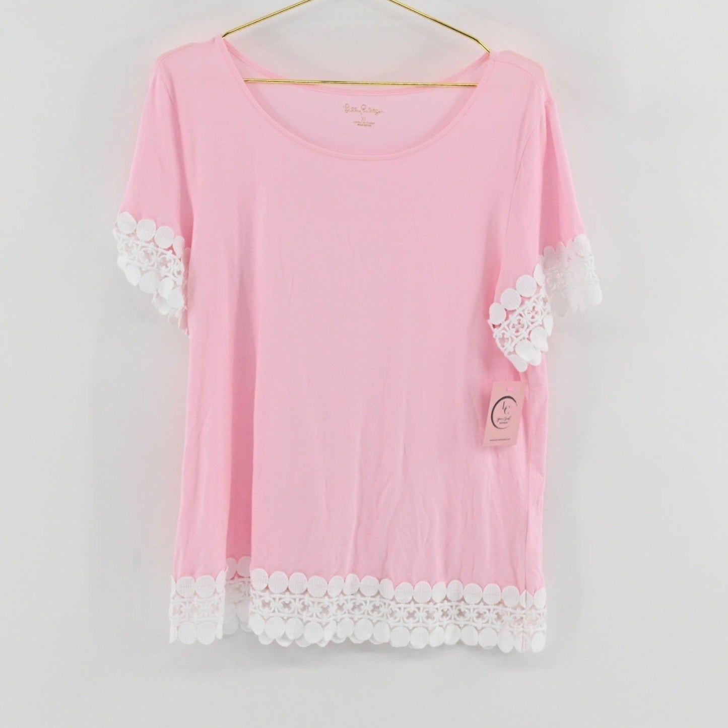 Lilly Pulitzer Pink/White Top SIZE XL
