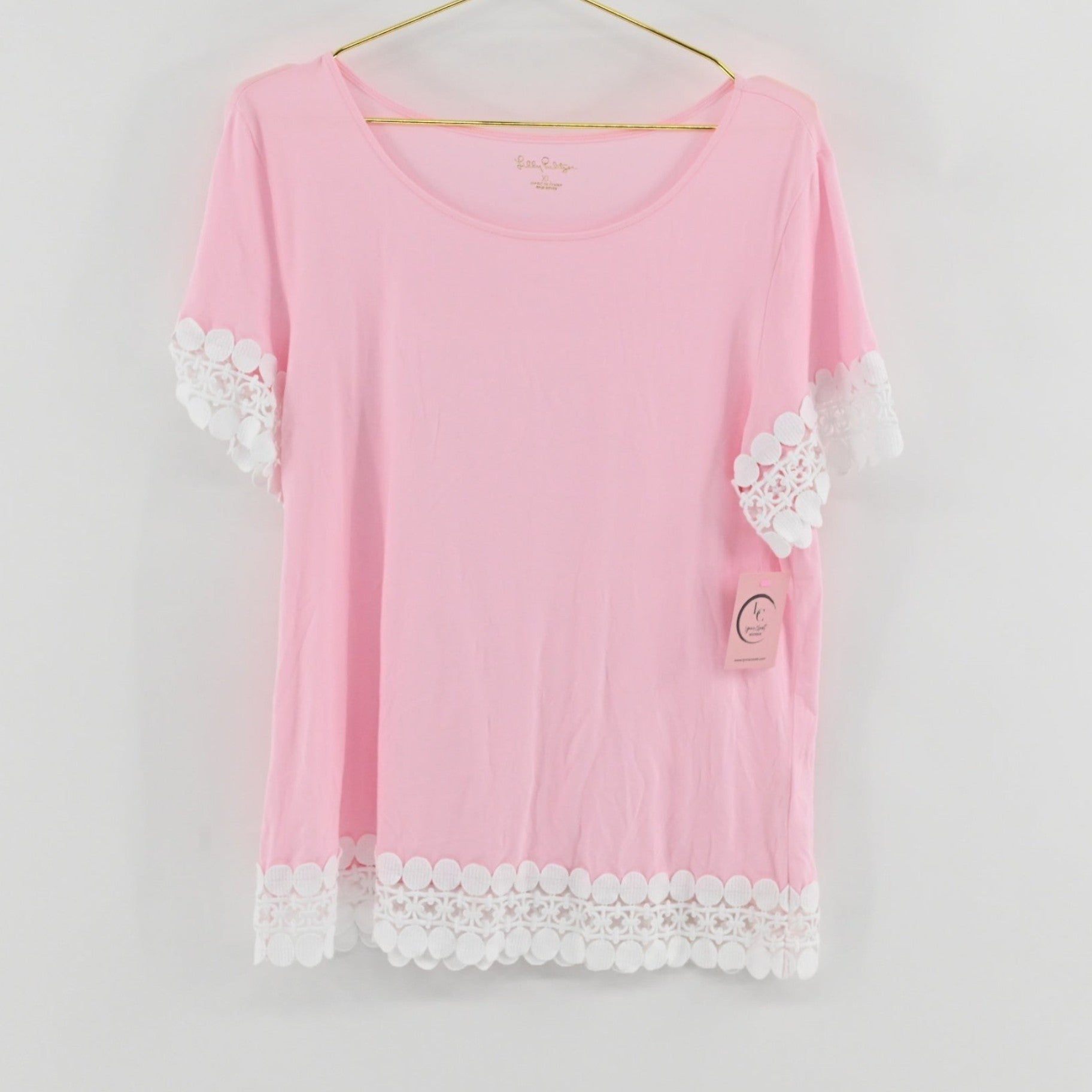 Lilly Pulitzer Pink/White Top SIZE XL
