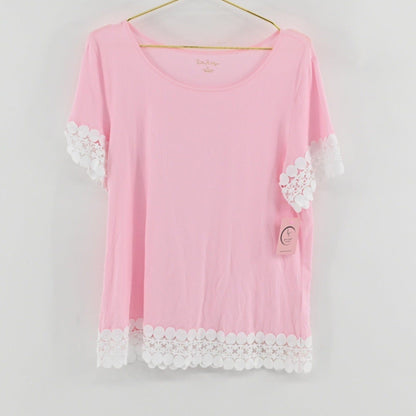 Lilly Pulitzer Pink/White Top SIZE XL