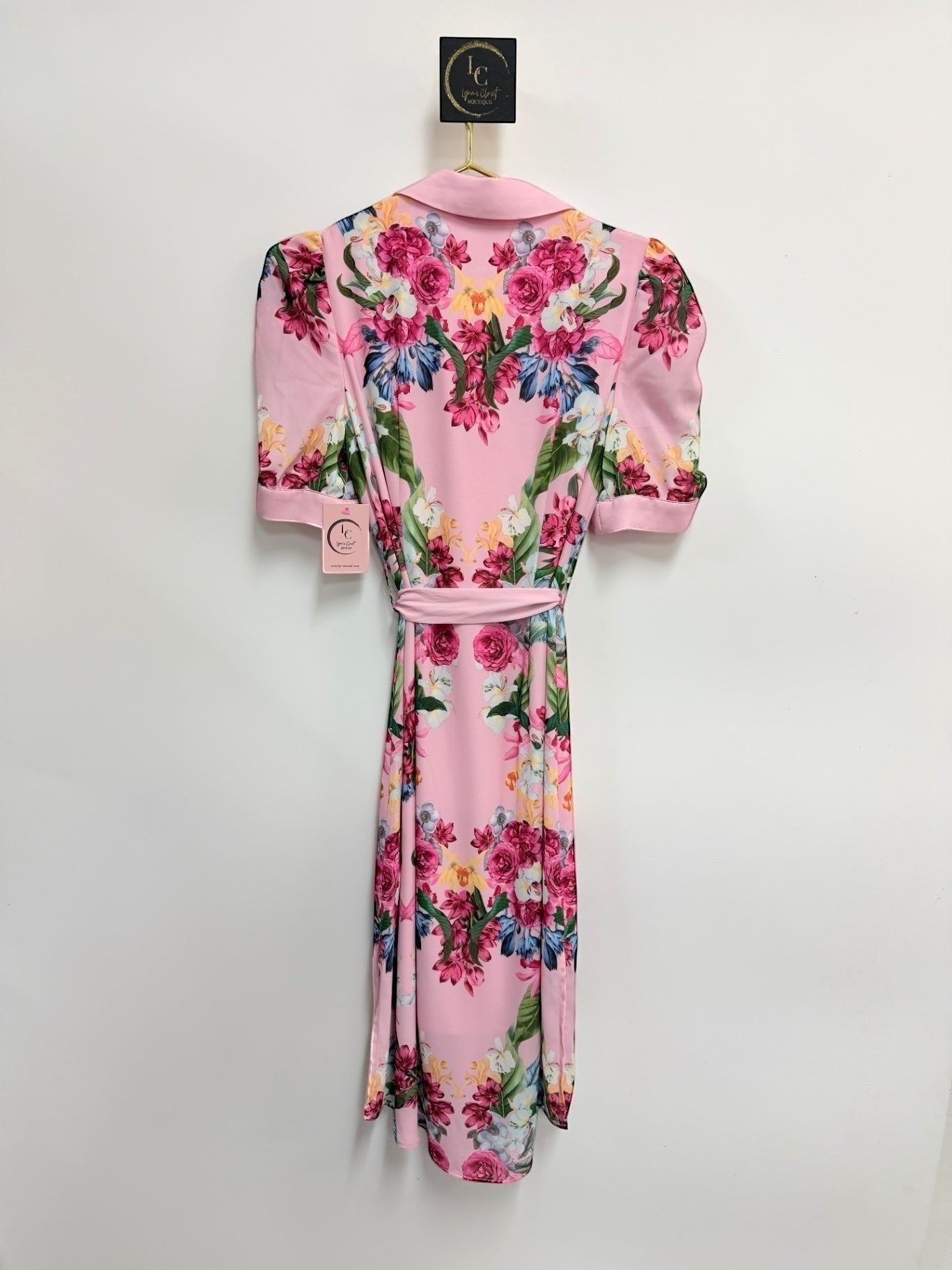 Tahari Floral Pink Dress Size XS