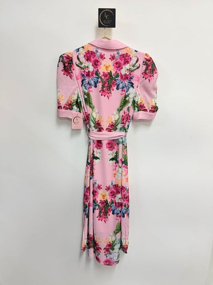 Tahari Floral Pink Dress Size XS