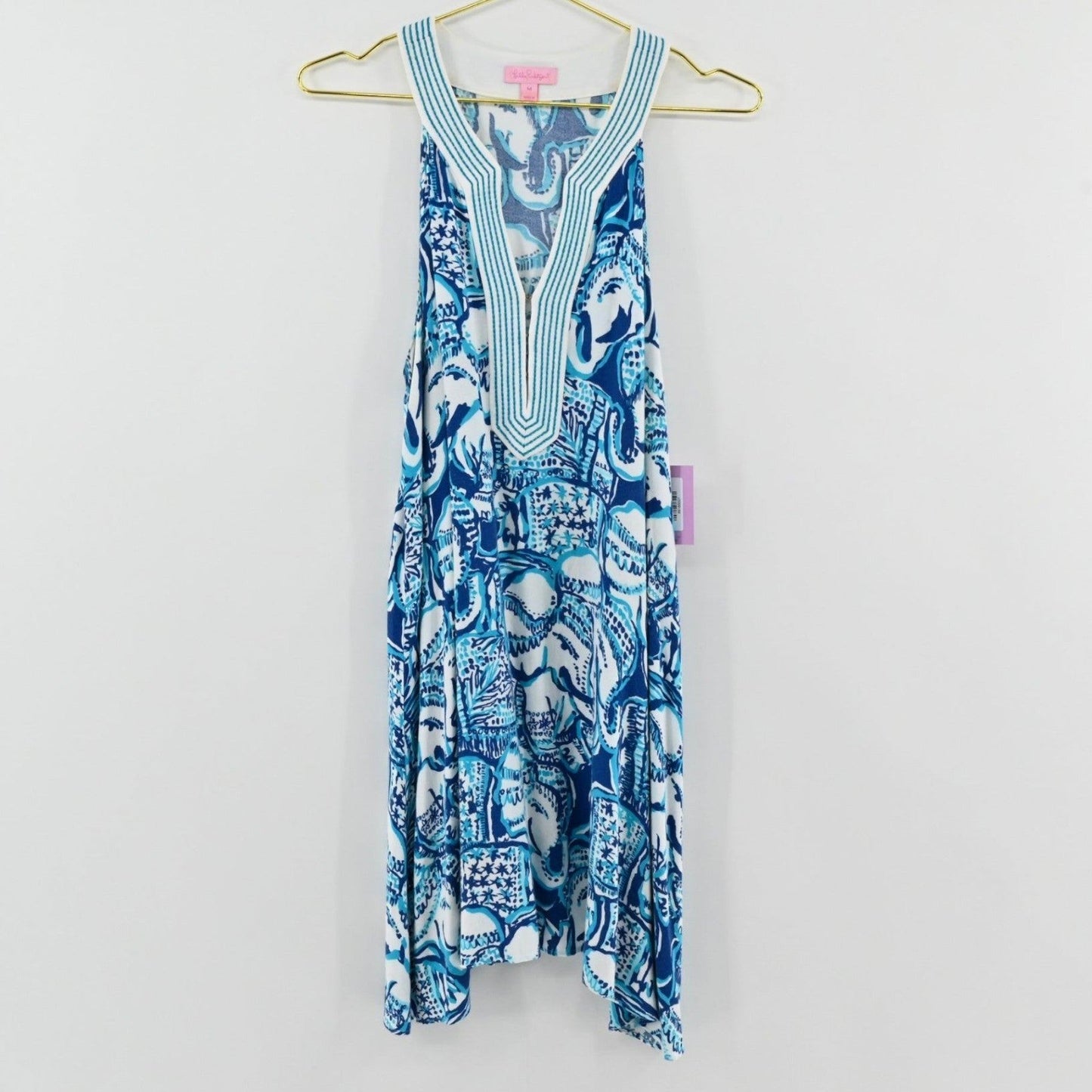 Lilly Pulitzer Blue Elephant Dress Size M