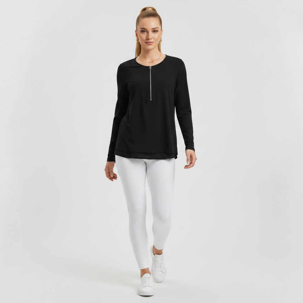 Stella McCartney Black Zip Top Size 38