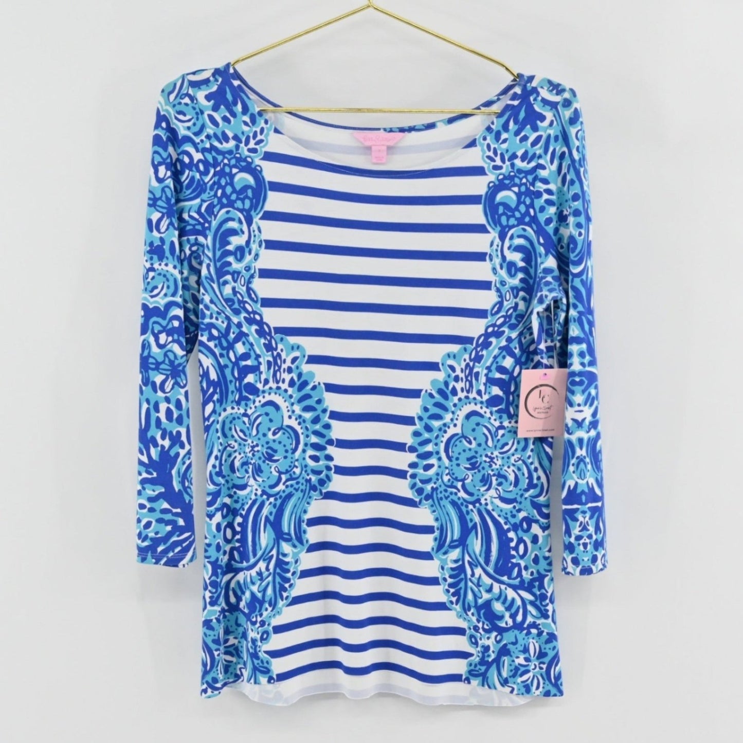 Lilly Pulitzer Stripe Paisley Top SIZE S