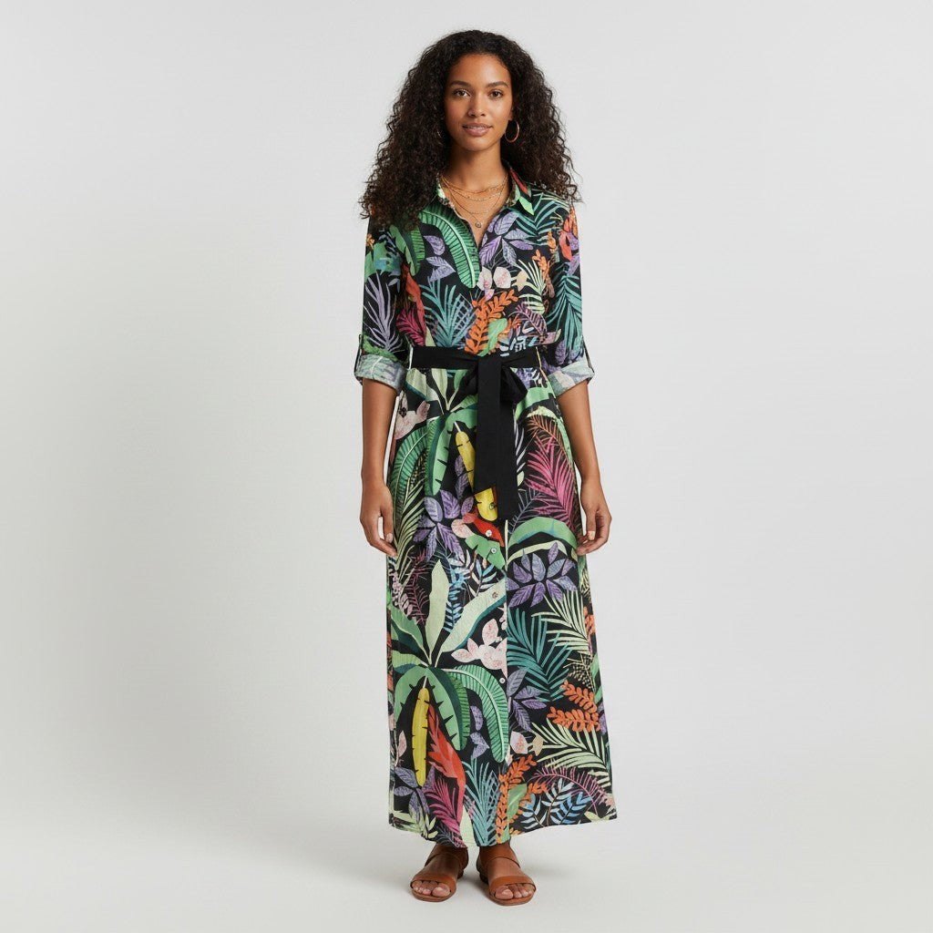 120 linen dress 120% Lino Tropical Size L – Lynn's Closet Boutique Enza Costa | Dresses gift-guide-adventurer fluid midi dress that Color:Pink floral
