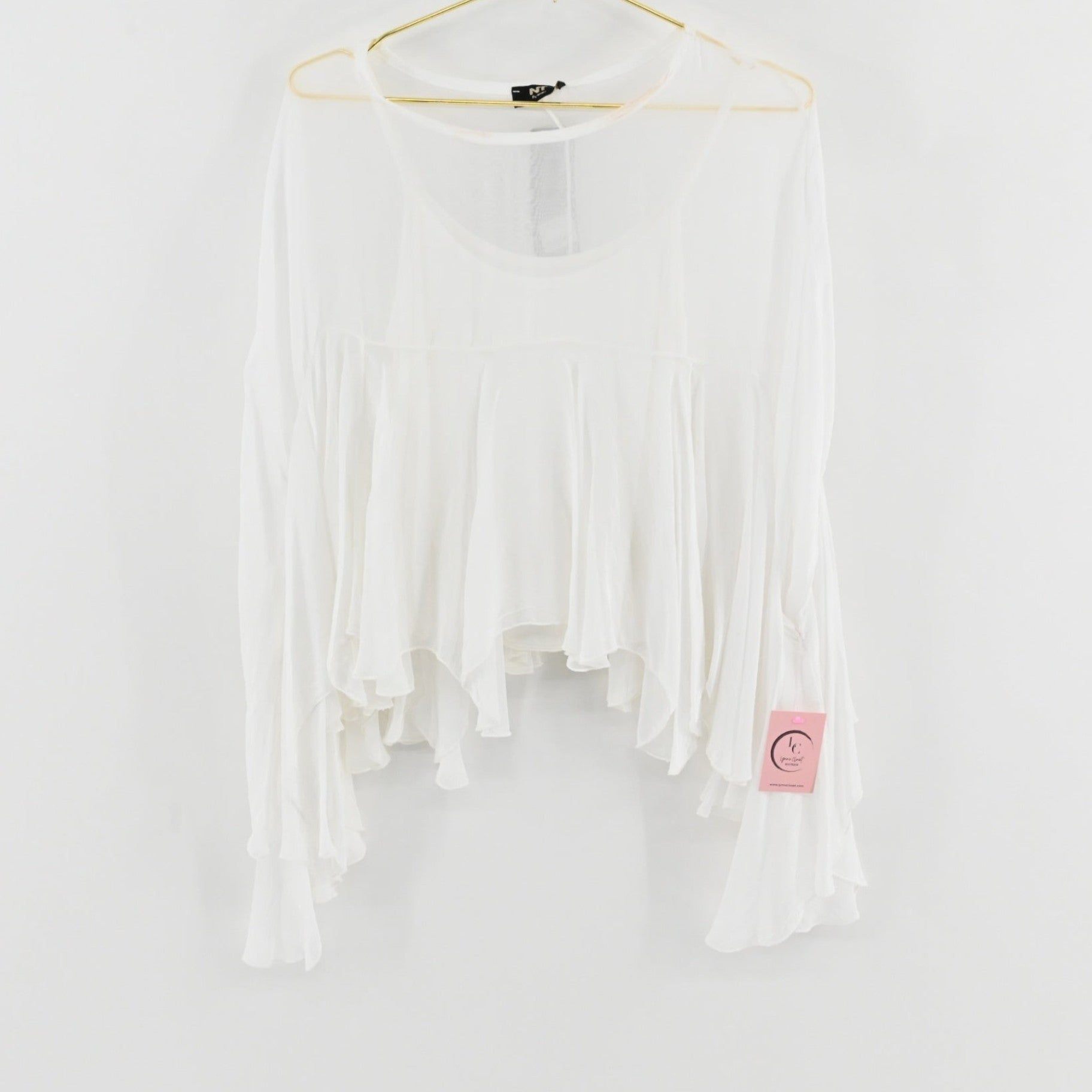 Amati White Silk Pants 2-Pc Set Size M