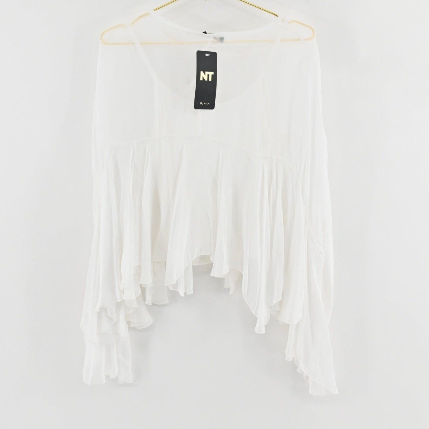 Amati White Silk Pants 2-Pc Set Size M