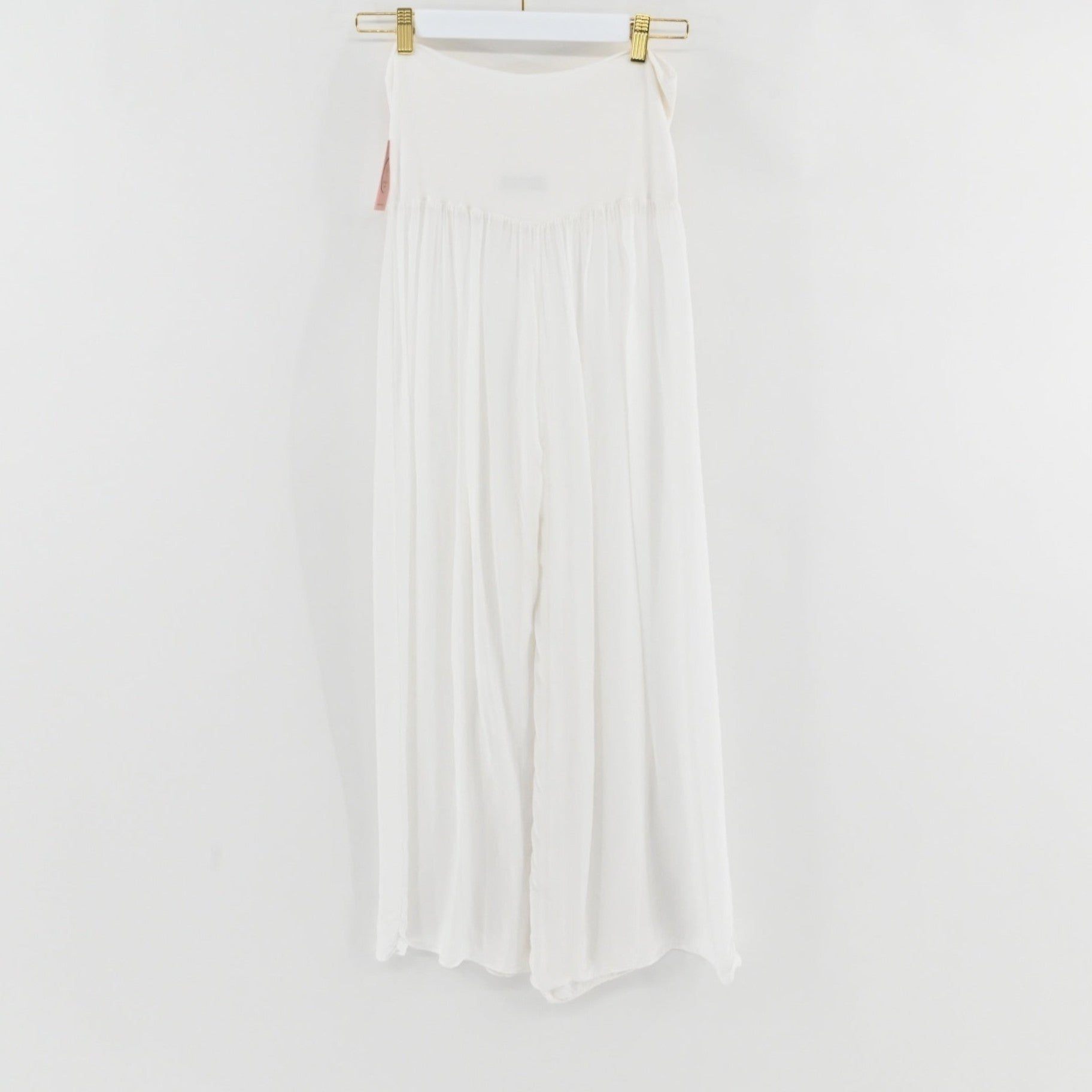 Amati White Silk Pants 2-Pc Set Size M