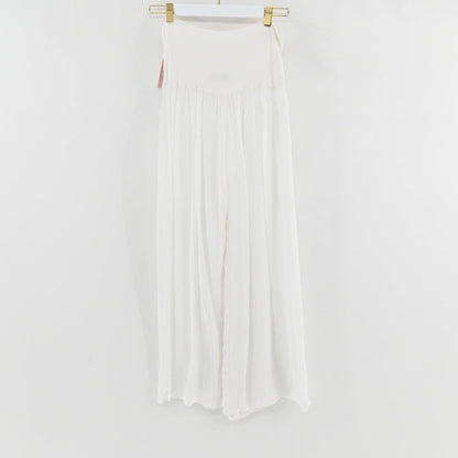 Amati White Silk Pants 2-Pc Set Size M