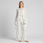 Amati White Silk Pants 2-Pc Set Size M