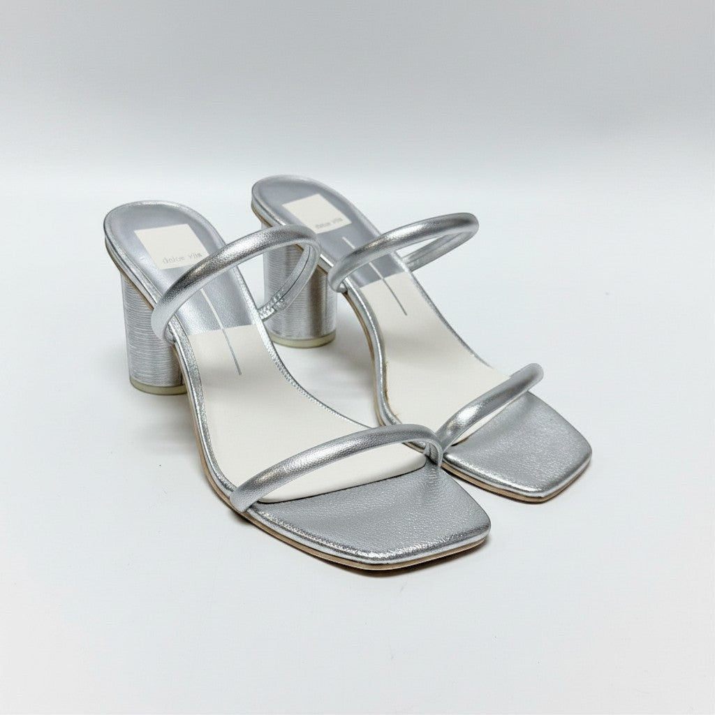 Dolce Vita Silver Wrapped Heels Size 9.5