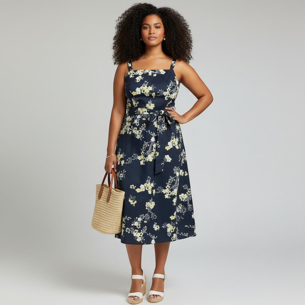 Rachel Roy Navy Floral Dress Size 20W