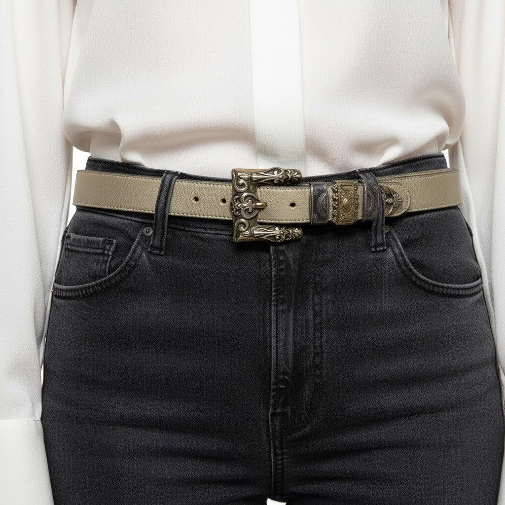 Streets Ahead Western Tan Belt Size L