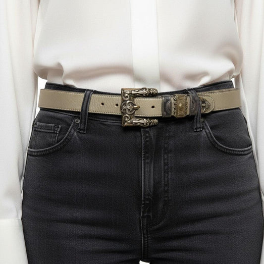 Streets Ahead Western Tan Belt Size L