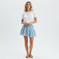 Sail to Sable Shell Print Eyelet Skirt Size L