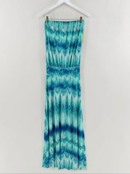 Veronica M Watercolor Strapless Maxi Size S