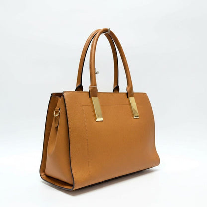Calvin Klein Saffiano Camel Tote Bag