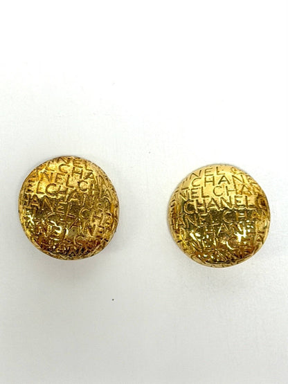 Vtg 80/90s Chanel Clip-on Gold Earrings