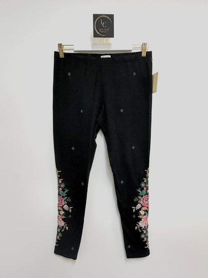 Johnny Was Black Leggings Size M