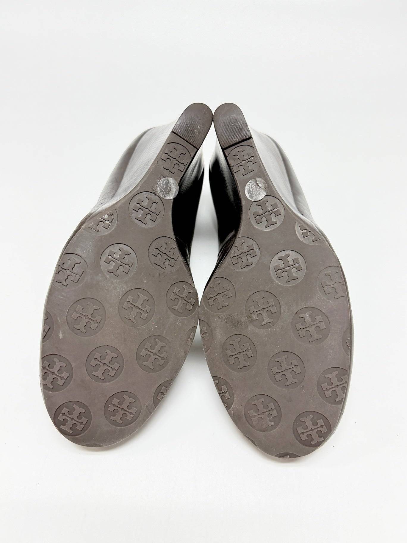 Tory Burch Brown Wedge Shoes Size 7.5