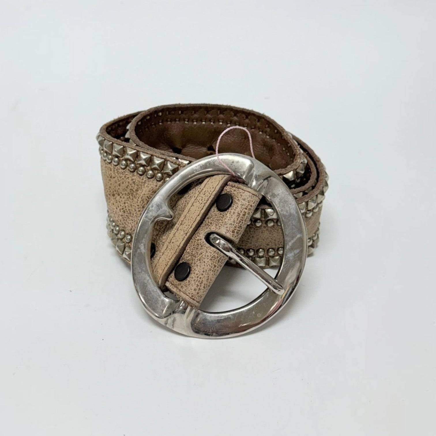 Revolve Tan Studded Belt Size 34