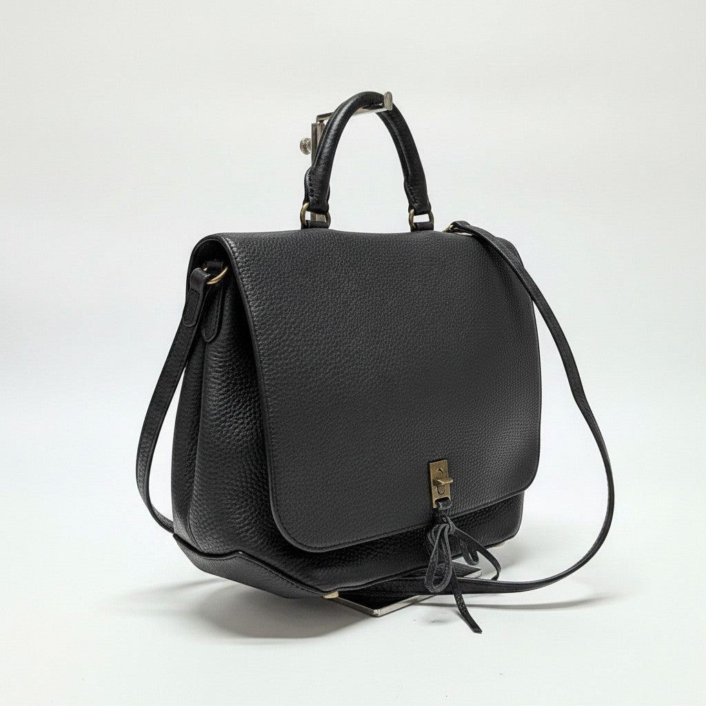 Rebecca Minkoff Darren Leather Convertible Bag Black