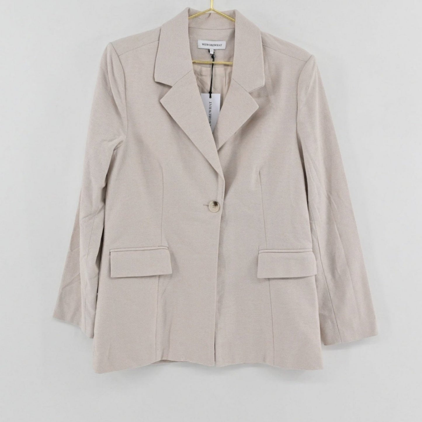 Revolve Tweed Tan Blazer Size S