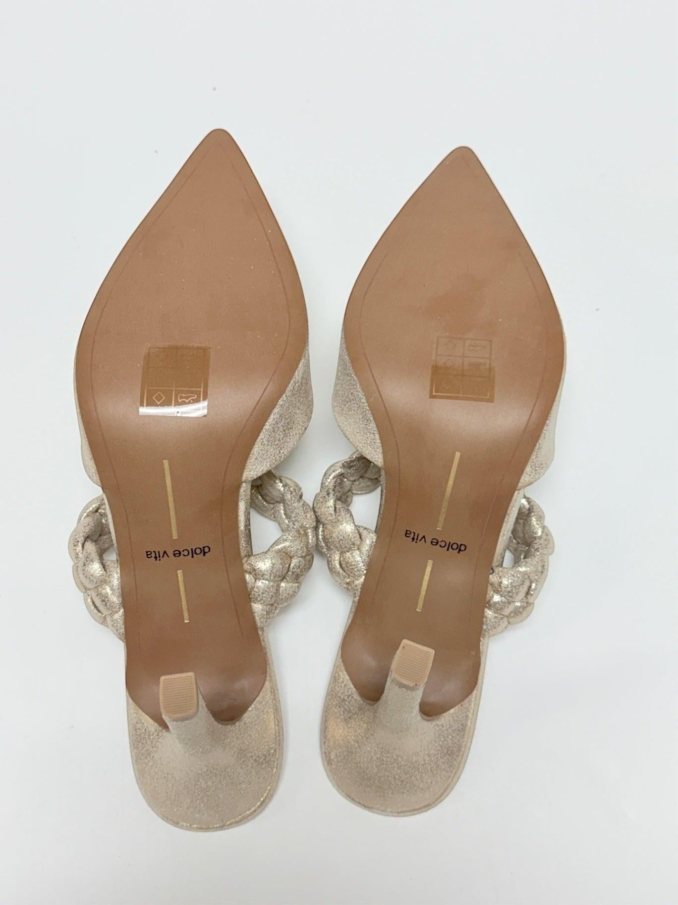 Dolce Vita Gold Braided Heels Size 9.5