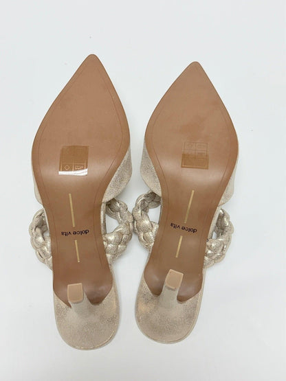 Dolce Vita Gold Braided Heels Size 9.5