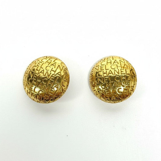 Vtg 80/90s Chanel Clip-on Gold Earrings