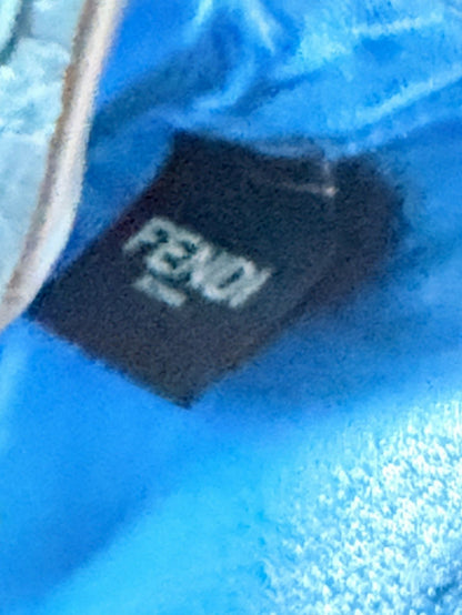 Fendi Nano/Micro Peekaboo Selleria Metallic Lagoon Blue Bag