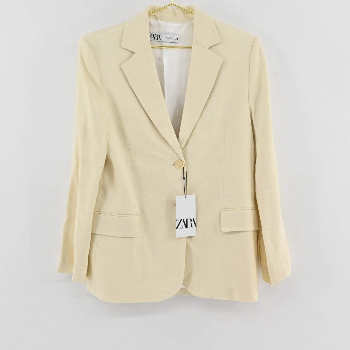 Zara Light Yellow Blazer Size S