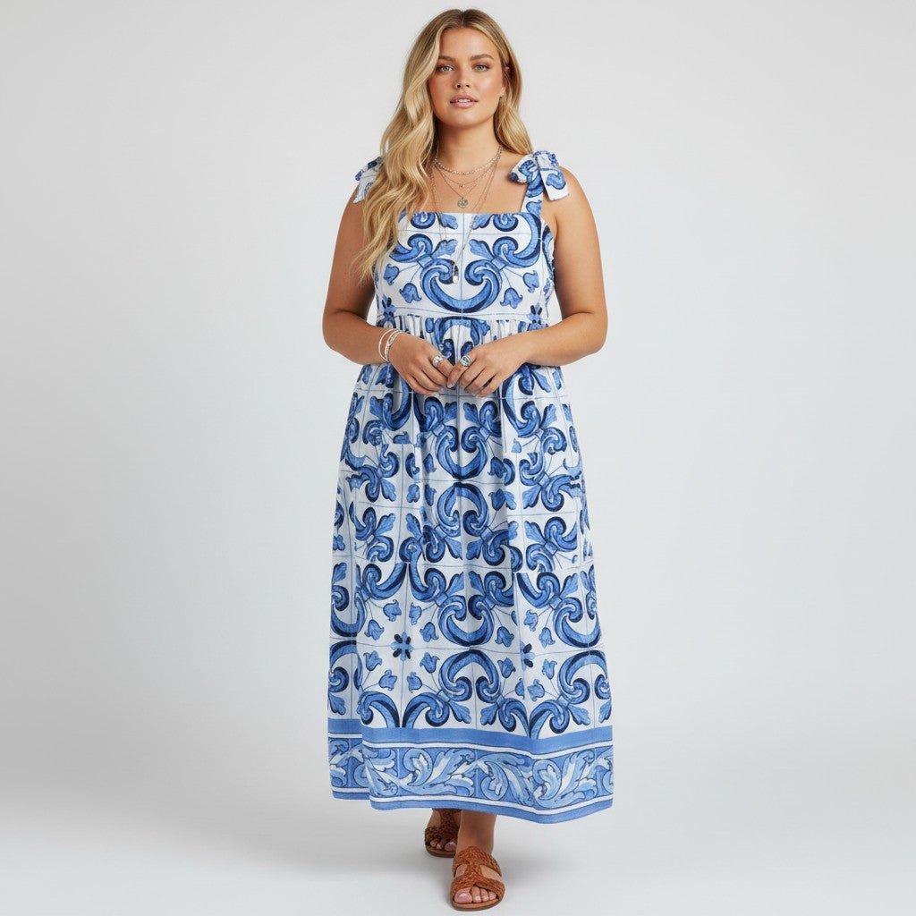 Tuckernuck Tile Print Caftan Size XL