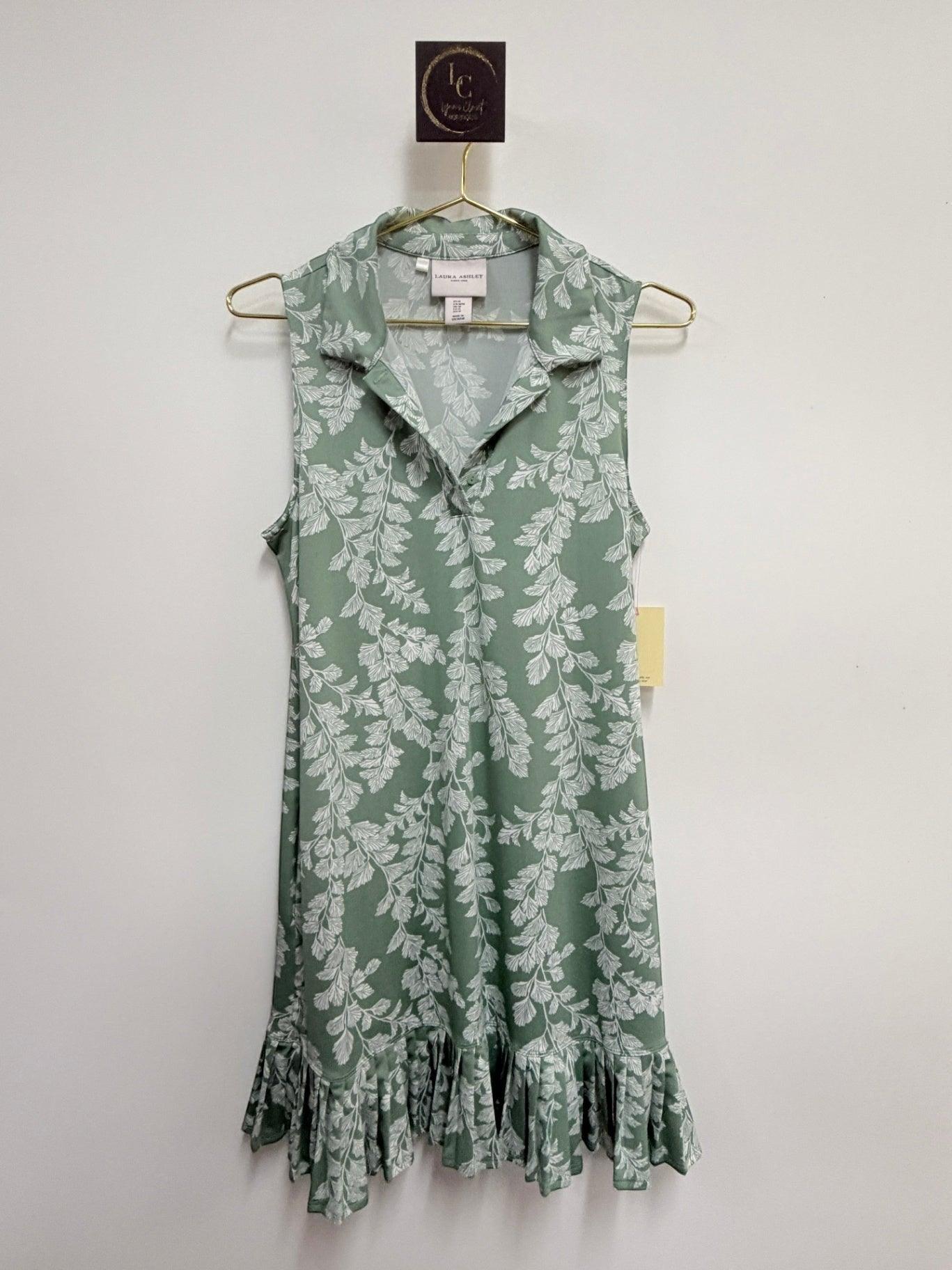 Laura Ashley Sage Floral Dress Size M